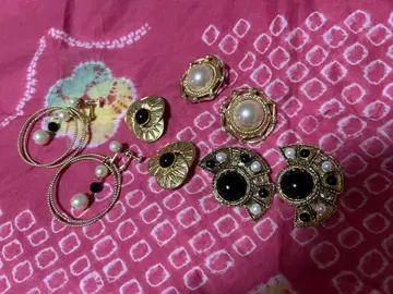 쇼와 헤이세이 골드톤 귀찌 세트 4점