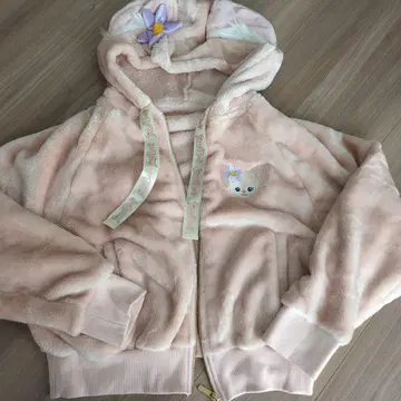 새상품급 디즈니 공식 리나벨 핑크 플리스 후드티 S