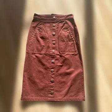 택 포함 새상품 CAVEZA ROSSO 빨간색 버튼 달린 타이트 스커트