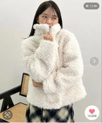 새상품 futierland 푸들 퍼 자켓 M.