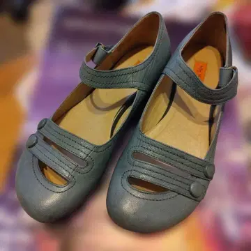 Miz Mooz 그레이 블루 스트랩 슈즈