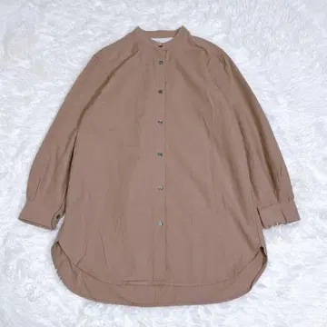 무인양품 무지 라보 스탠드 카라 셔츠 M-L