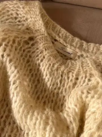 스나이델 모헤어 니트 아이보리