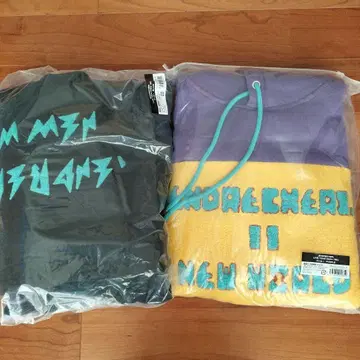 2세트 도모토 츠요시 ENDRECHERI 엔드레케리 후드티 블랙&보라색