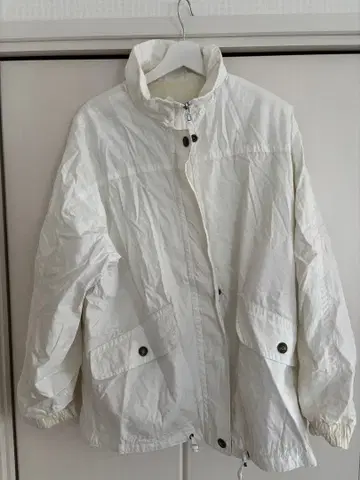 남성용 아우터 화이트 점퍼 L 사이즈