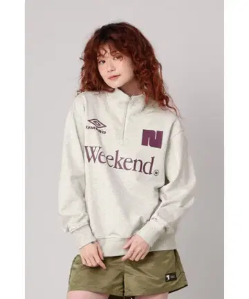 NBB WEEKEND UMBRO 하프 지퍼 맨투맨 (UNISEX)
