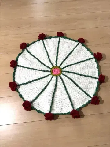 손뜨개질 장미 담요 부케