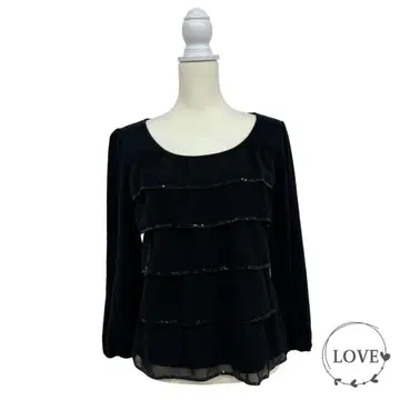 최종 가격 INDIVI 인디비 티셔츠 긴팔 프릴 스팬 z1