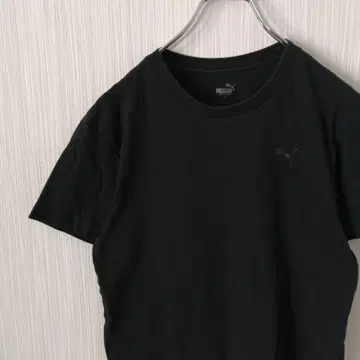 푸마 T셔츠 반팔 로고 블랙