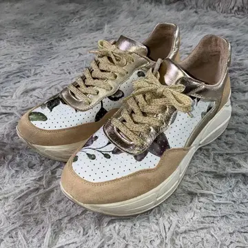 LINCE 볼륨 밑창 레이스업 스니커즈 통굽 천연 가죽 스페인산 24.5