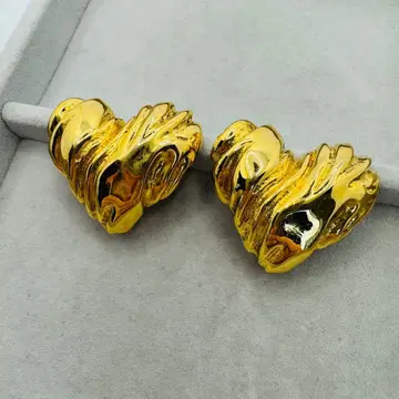 [ 빈티지 ] christian lacroix 귀찌 하트 골드