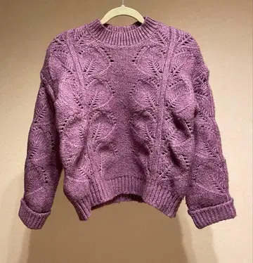 TORRAZZO DONNA 퍼플 케이블 니트 스웨터