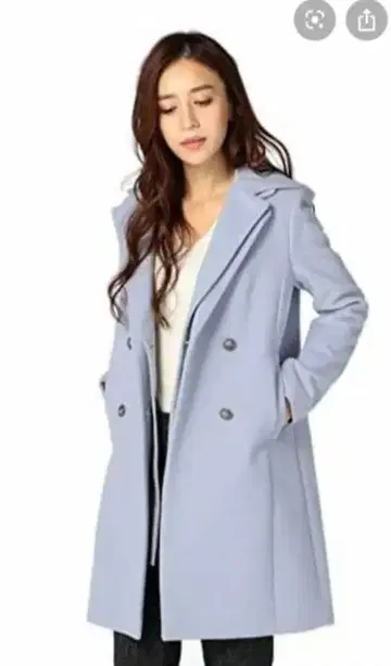 노리즈 2way 후디드 코트 블루 안감 큐프라