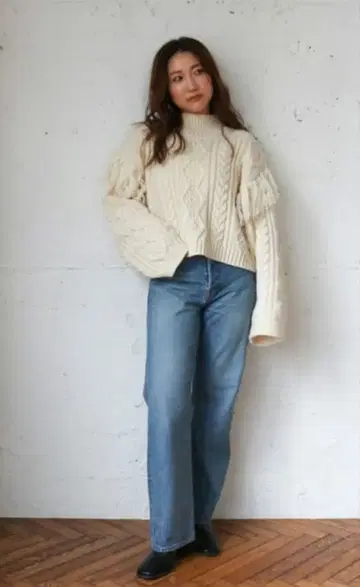 Ungrid 레이스업 케이블 니트