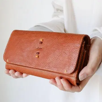 [ 새상품 ] 다코타 페르리네 비즈 이탈리아 가죽 장지갑 대용량