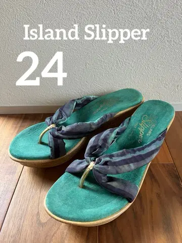Island Slipper 플립플랍 터콰이즈 블루 US 7 24