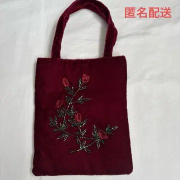 버건디 미니 토트백