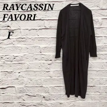 레이 카즌 페 [ F ] 긴팔 롱 니트 가디건 레이온 블랙