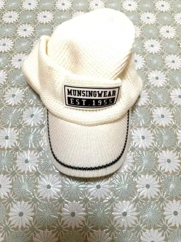 Munsingwear 화이트 니트 모자
