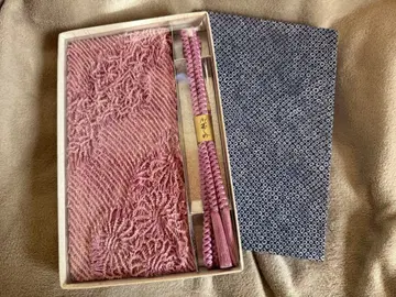 연보라 허리띠 오비 장식 천 세트