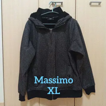 [ Massimo ] 새상품 남성용 후드 부착 블랙 계열 블루종, XL