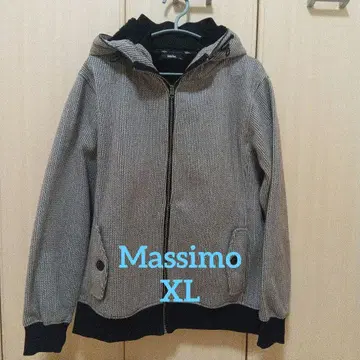 [ Massimo ] 남성용 후드 부착 블루종, 그레이, XL
