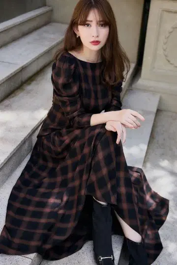 herlipto Roanne Over Check Dress