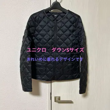유니클로 다운 퀼팅 자켓 여성용 S 사이즈 블랙 깔끔한