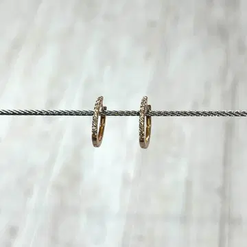 K10PG 다이아몬드 귀걸이 후프 타입 에스테르