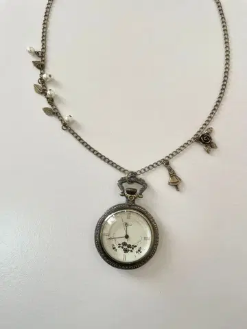 엑시즈팜 원더랜드 앨리스 콜라보 회중시계 목걸이