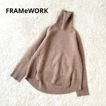 FRAMeWORK 울 캐시미어 터틀 니트 20AW 베이지