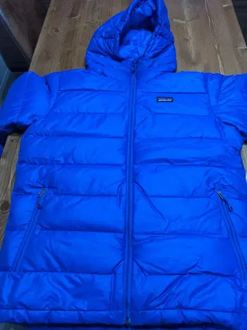 patagonia 후드 부착 다운 자켓 S 파랑