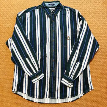 해외 구제 의류 CHAPS 랄프 로렌 스트라이프 셔츠 XL 크리스마스