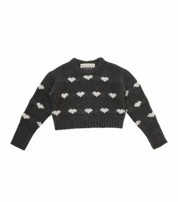 NKNIT 니트 22aw 숏 하트 패턴 니트 그레이