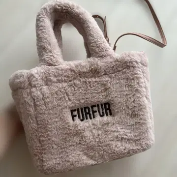 furfur 퍼 백 FUR FUR 퍼 퍼 에코 퍼 토트 핑크