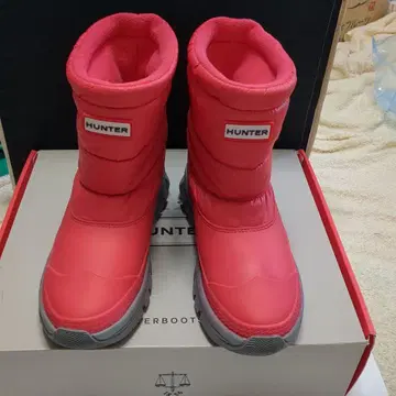 HUNTER 부츠 빨간색