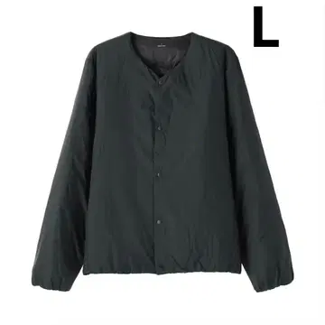 무인양품 경량 다운 포켓터블 노카라 자켓 블랙