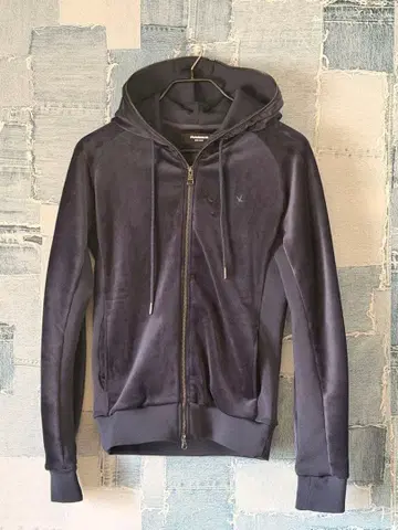 1PIU1UGUALE3 RELAX 인기 네이비 벨로아 후드티