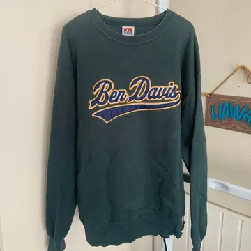 Ben Davis 다크 그린 맨투맨