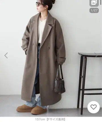 DISCOAT 디스코트 체스터 코트 더블 롱 코트