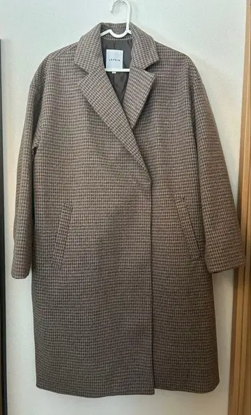 LEPSIM 체스터 코트 사이즈 F 체크 무늬