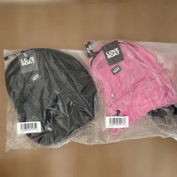 LOVE BOAT 백팩 세트 블랙 핑크