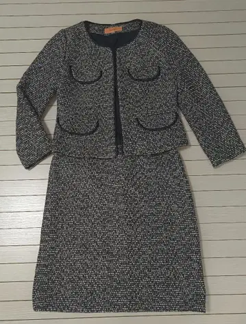 포멀 트위드 스커트 수트 셋업 38