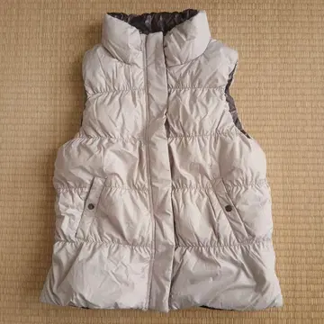 슬리브리스 다운 베스트 아이보리 & 카모플라쥬