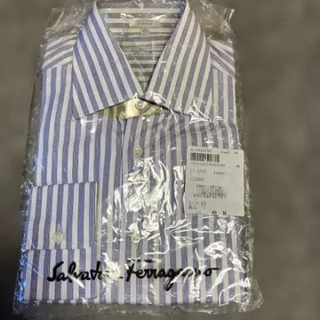 Salvatore Ferragamo 스트라이프 드레스 셔츠 40 R