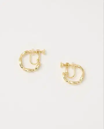 2025 UNITED ARROWS 스캘럽 후프 귀찌 골드