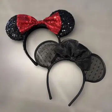 미니 마우스 귀 머리띠 2종류 세트