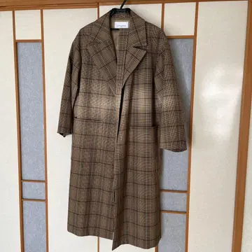 UNITED ARROWS 롱 코트 브라운 계열 체크