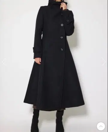 rienda 오버넥 신데렐라 라인 코트 블랙 S