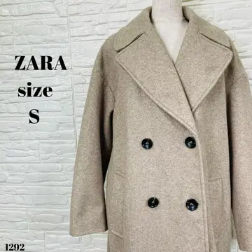 ZARA 자라 코트 더블 브레스트 베이지 size S 1292